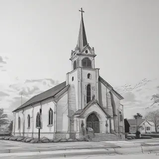 church drawing