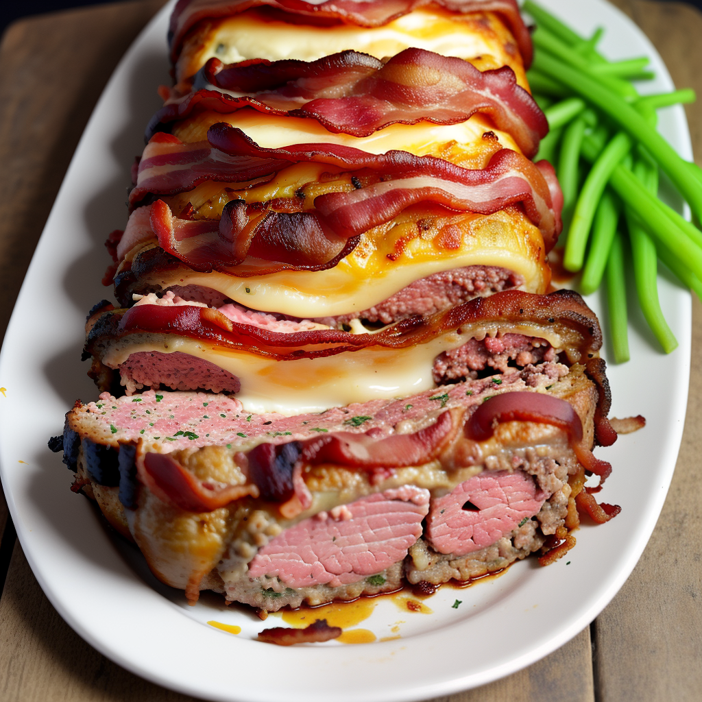bacon wrapped cheese stuffed meatloaf