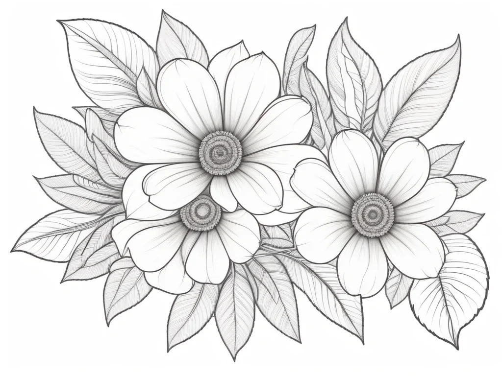 flower line art png