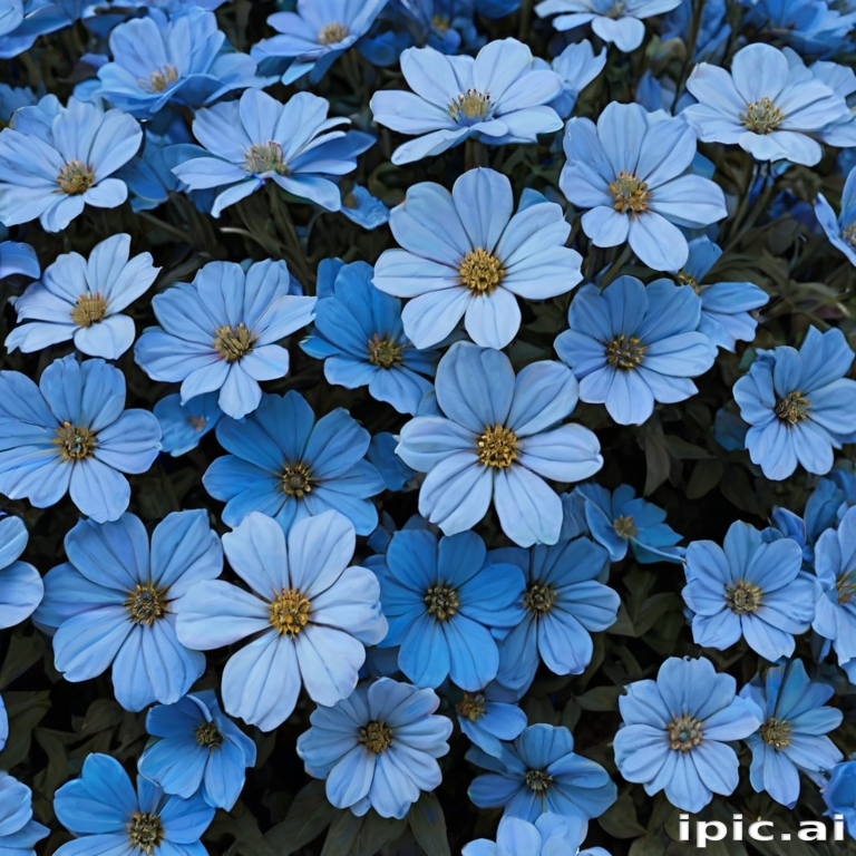 blue flowers aesthetic