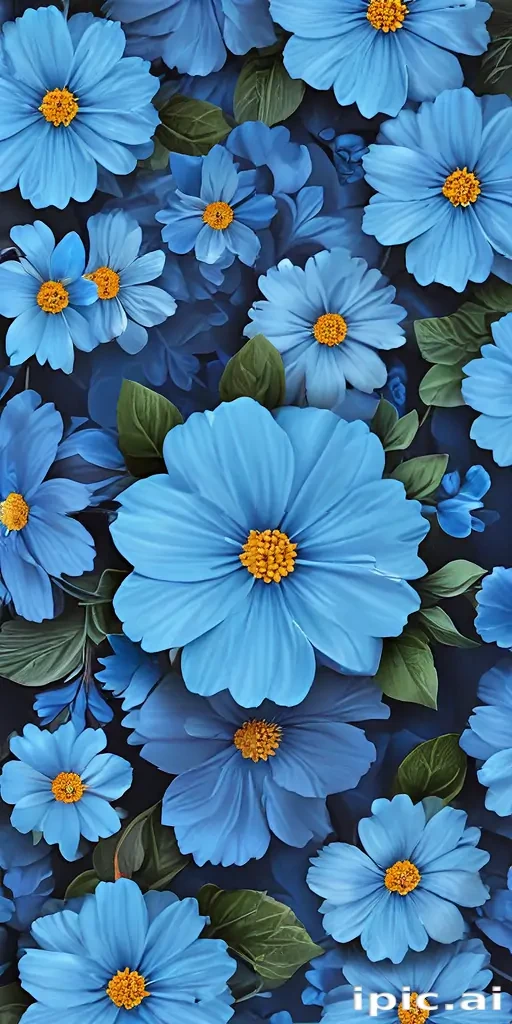 background blue flower wallpaper