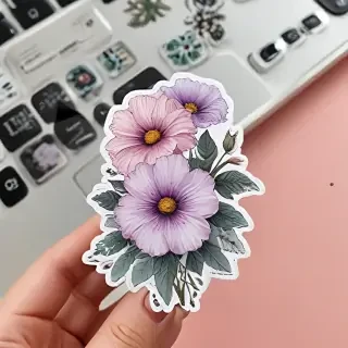 aesthetic flower stickers