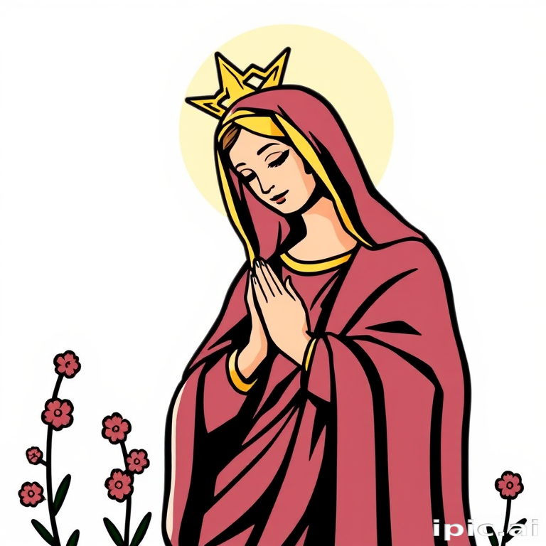 virgin mary clip art