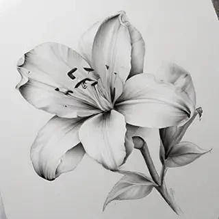 flower drawings pencil