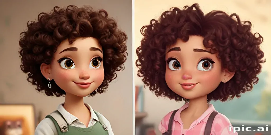 cartoon characters with curly hair