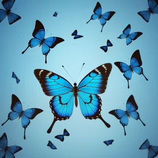 blue butterfly background