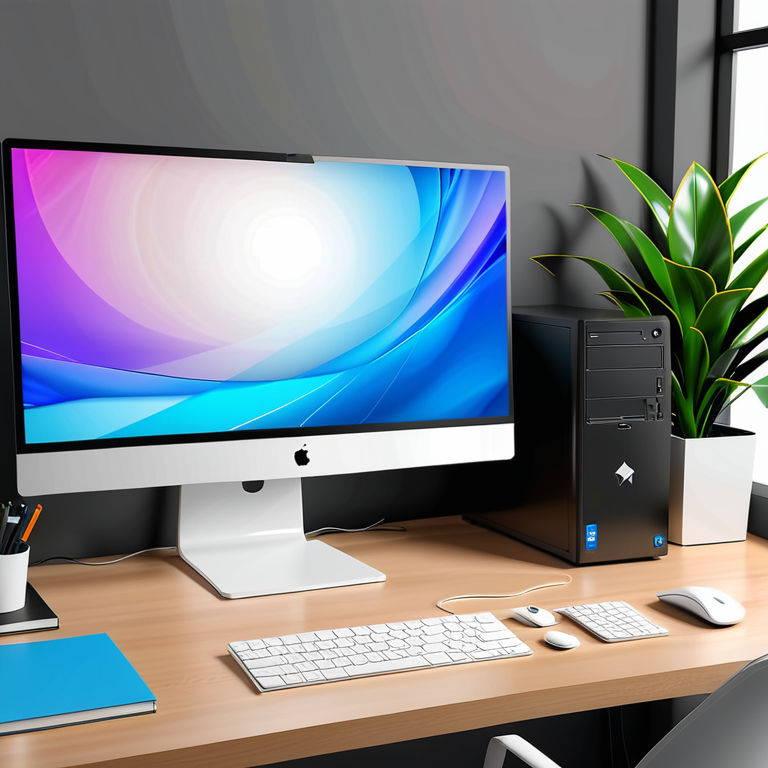 Style Computer Images Modern Workspace Setup Featuring a Sleek Computer and Stylish Decor ...
