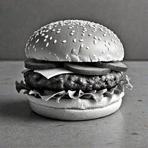 burger clipart black and white