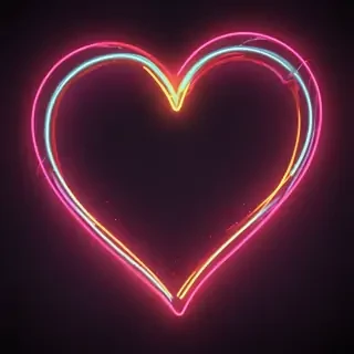 neon heart png