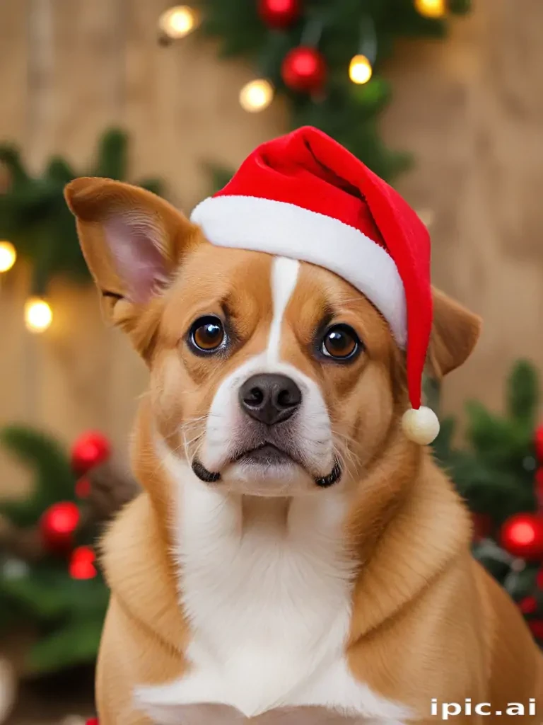 dog christmas background