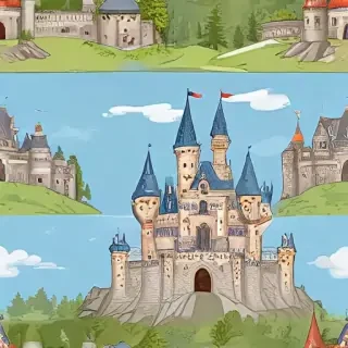 castle in cartoon