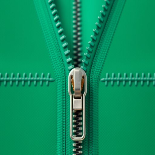 Create a high-resolution vector graphic of a zipper with a clear view of the teeth and pull tab, using a DSLR camera with a 50mm lens, aperture set to f/2.8, ISO 100, and natural lighting to enhance details and contrast.