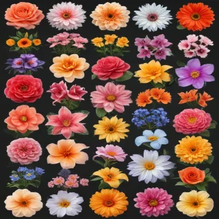flowers clip art transparent background