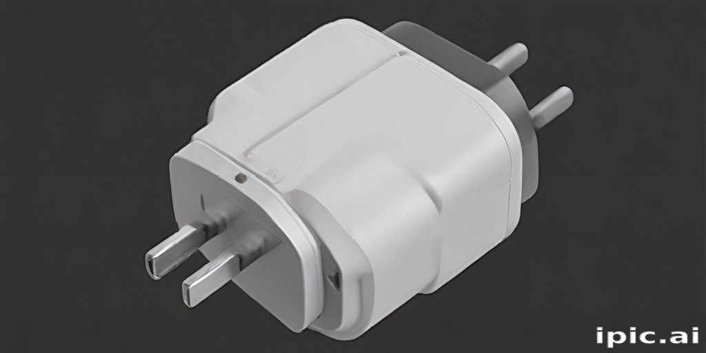 Modern Electrical Plug Design with Dual Pins for Efficient Power Connection