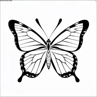 outline drawing of a butterfly