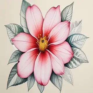 color drawing flowers