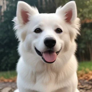 white dog