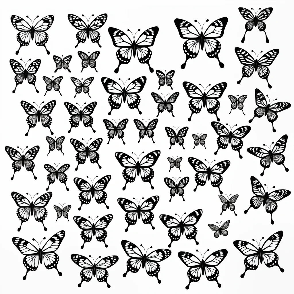 butterflies drawings