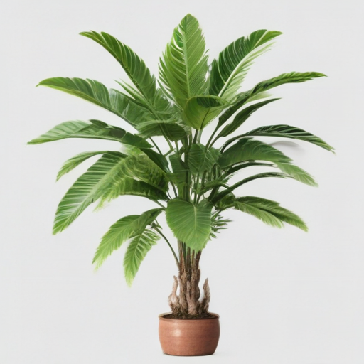 Lush Green Indoor Plant Thriving in a Decorative Brown Pot