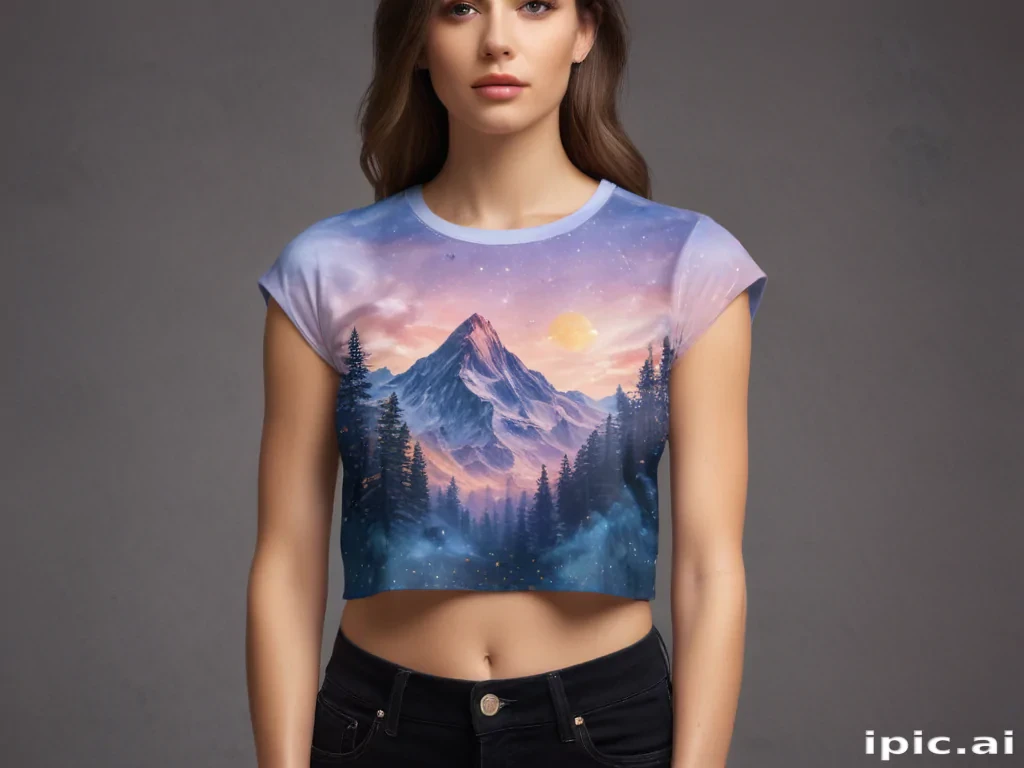 crop top shirt mockup