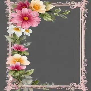 flower border transparent