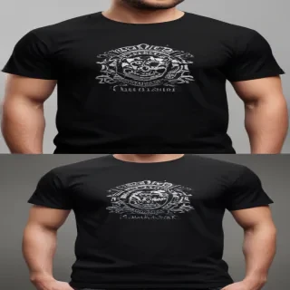 black t shirt mockup free