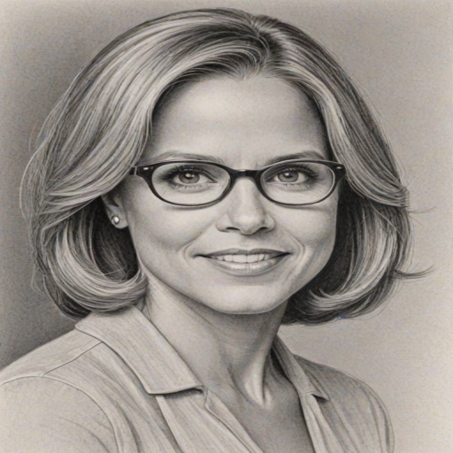 Attractive Katie Couric, pencil sketch, portrait of Enchanting woman 1932s in glasses, hair style beatnik, outline, clear lines, fine lines, 8k