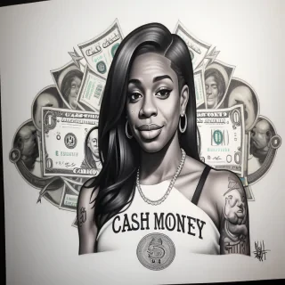 cash money tattoo drawings