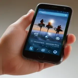 phone with hand