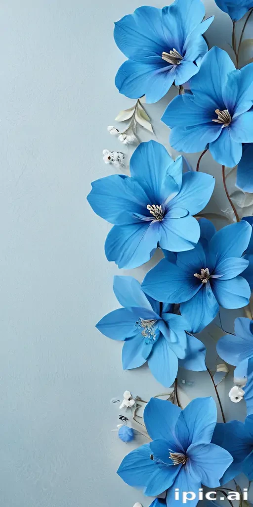 background blue flower wallpaper