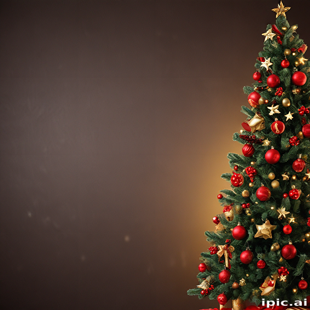 Beautifully Decorated Christmas Tree with Red and Gold Ornaments ...
