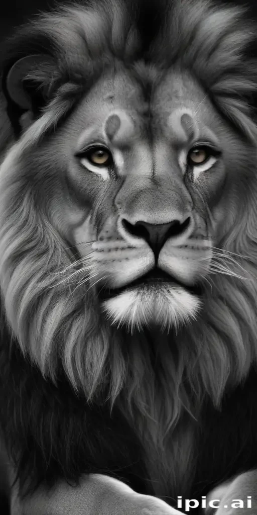lion black and white pictures