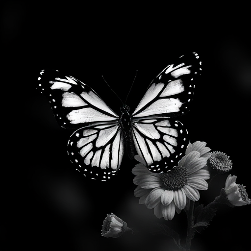 black and white butterfly wallpaper