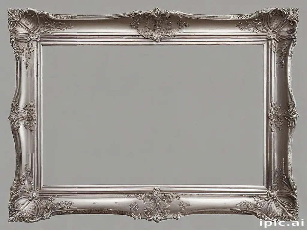 silver picture frame png