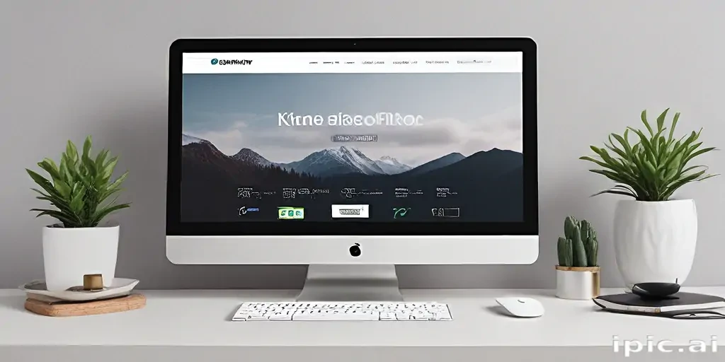 computer website mockup