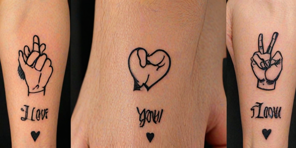 i love you sign language tattoo