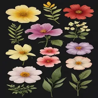 pressed flower png