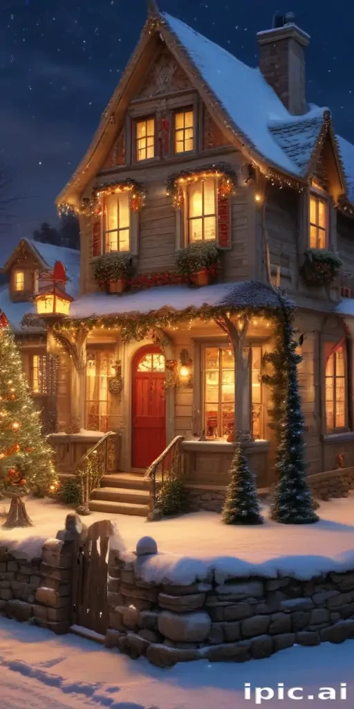 christmas village wallpaper