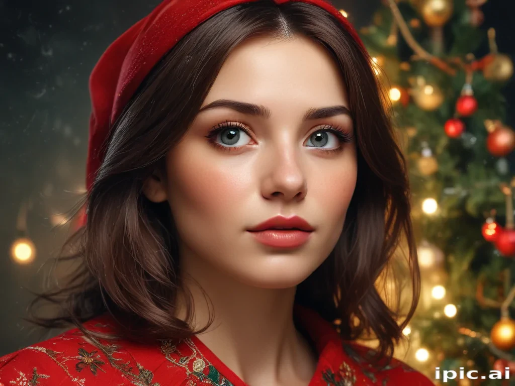 christmas background portrait