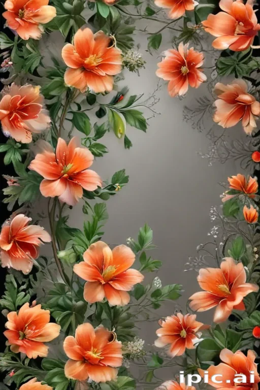 transparent flower border