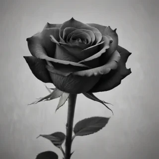 rose with black and white background