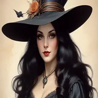 vintage witch art