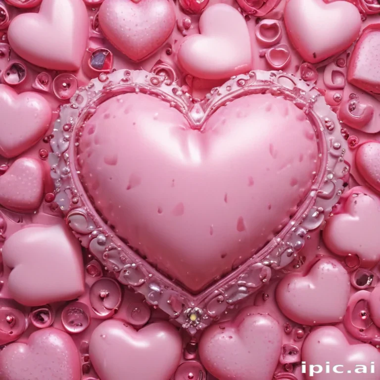 pink hearts aesthetic