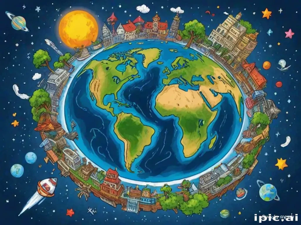 cartoon picture of planet earth