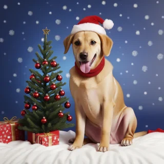 christmas wallpaper dog