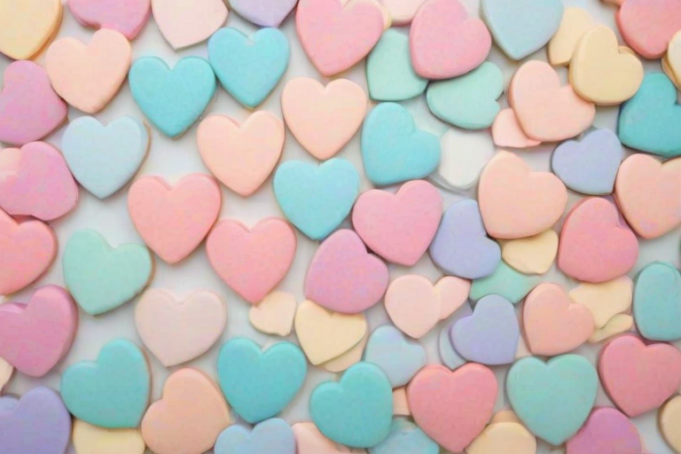 pastel heart background