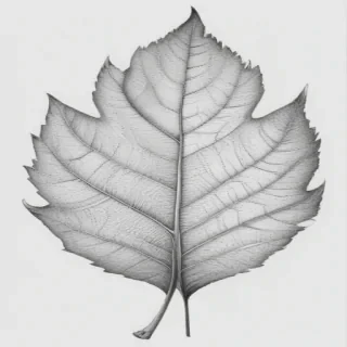 leaf clip art black and white