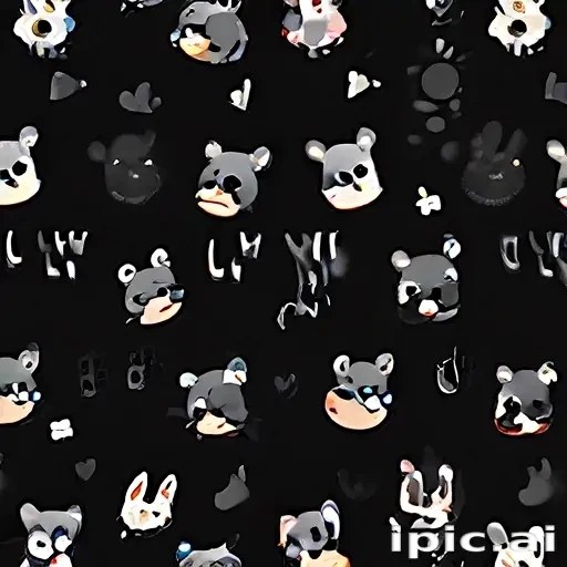 black wallpaper cute