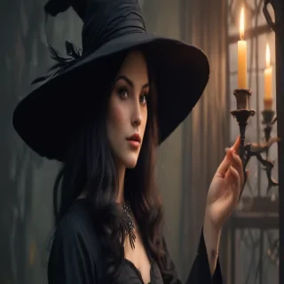 vintage witch art
