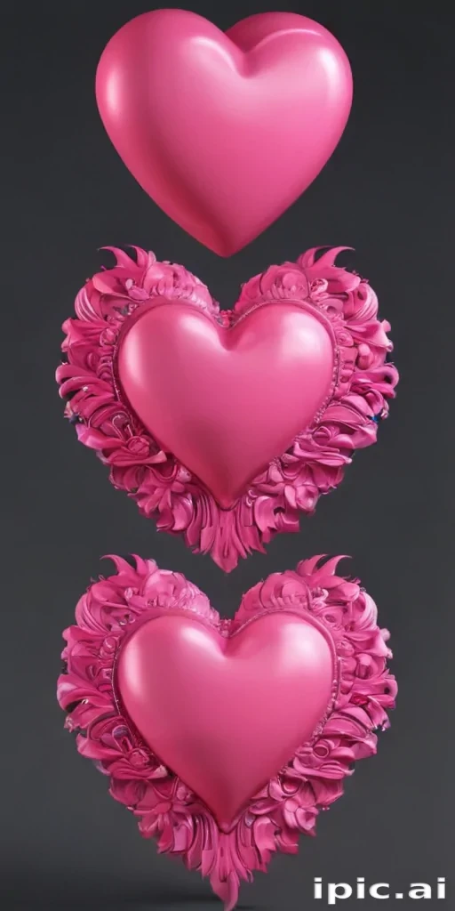 pink heart clipart